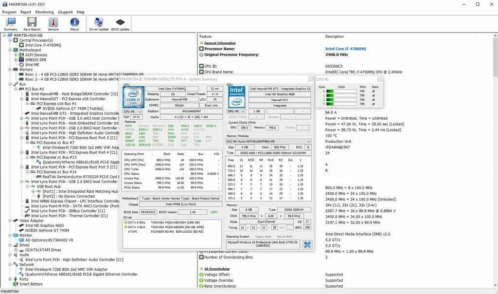 Hardware monitoring windows