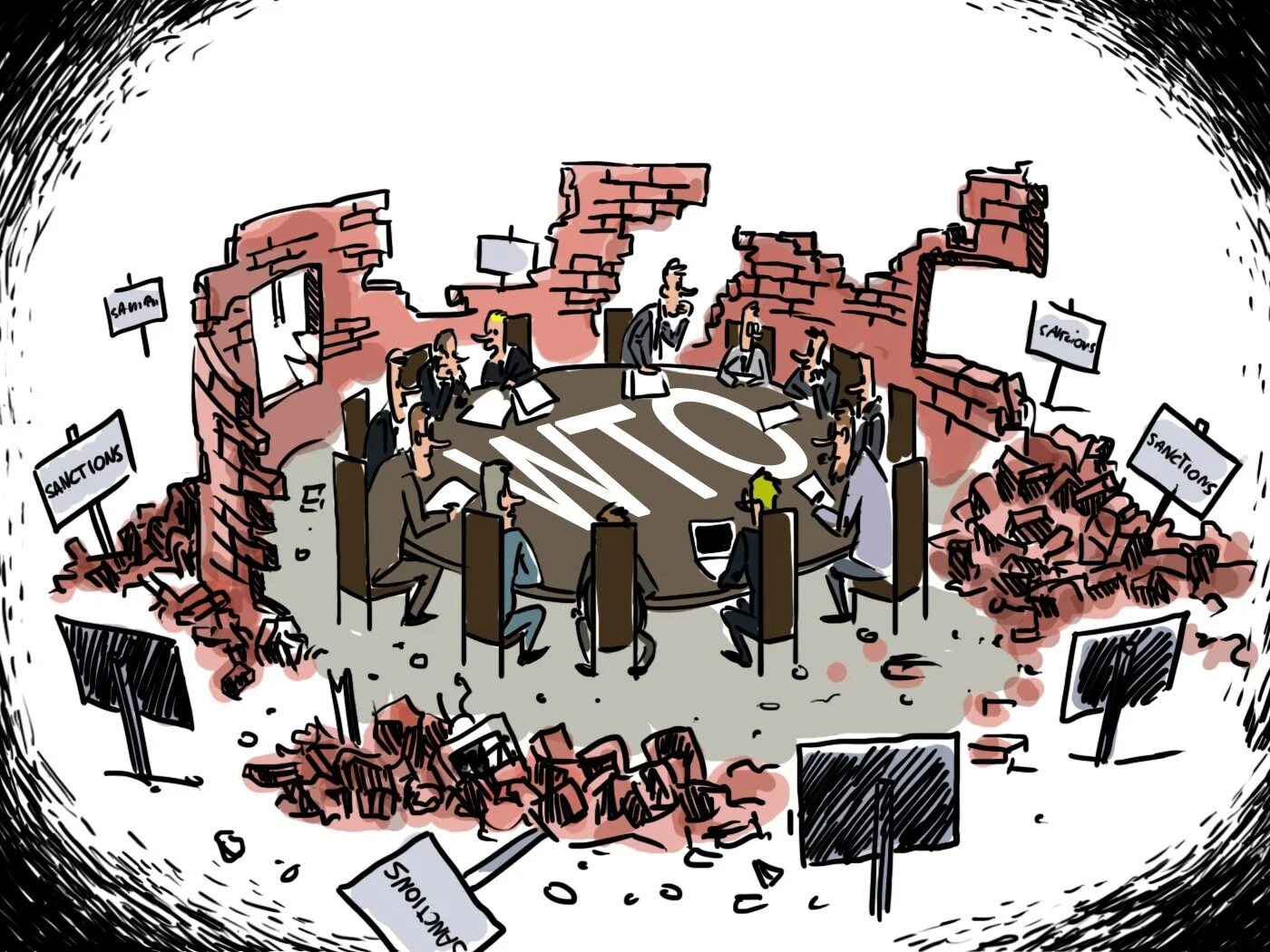 Глобализация карикатура. Мировая глобализация. Деглобализация. Ослабление разрушение национальных государств. Карикатура на тему глобализация.