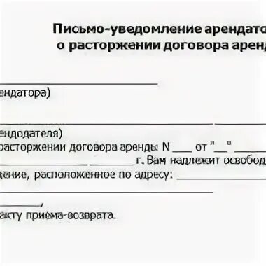 Уведомление арендодателя образец. Письмо арендатору об освобождении помещения. письмо арендодателю о расторжении договора. уведомление о прекращении сдачи в аренду. уведомление арендатору.