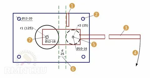 Чертежи трубогиба для круглой трубы