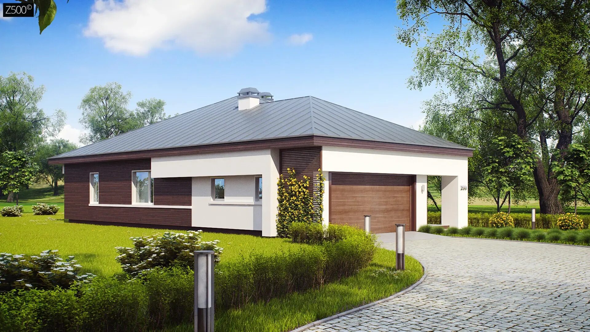 Z500 ru проекты одноэтажных Z500 Projects of houses and garages, family houses