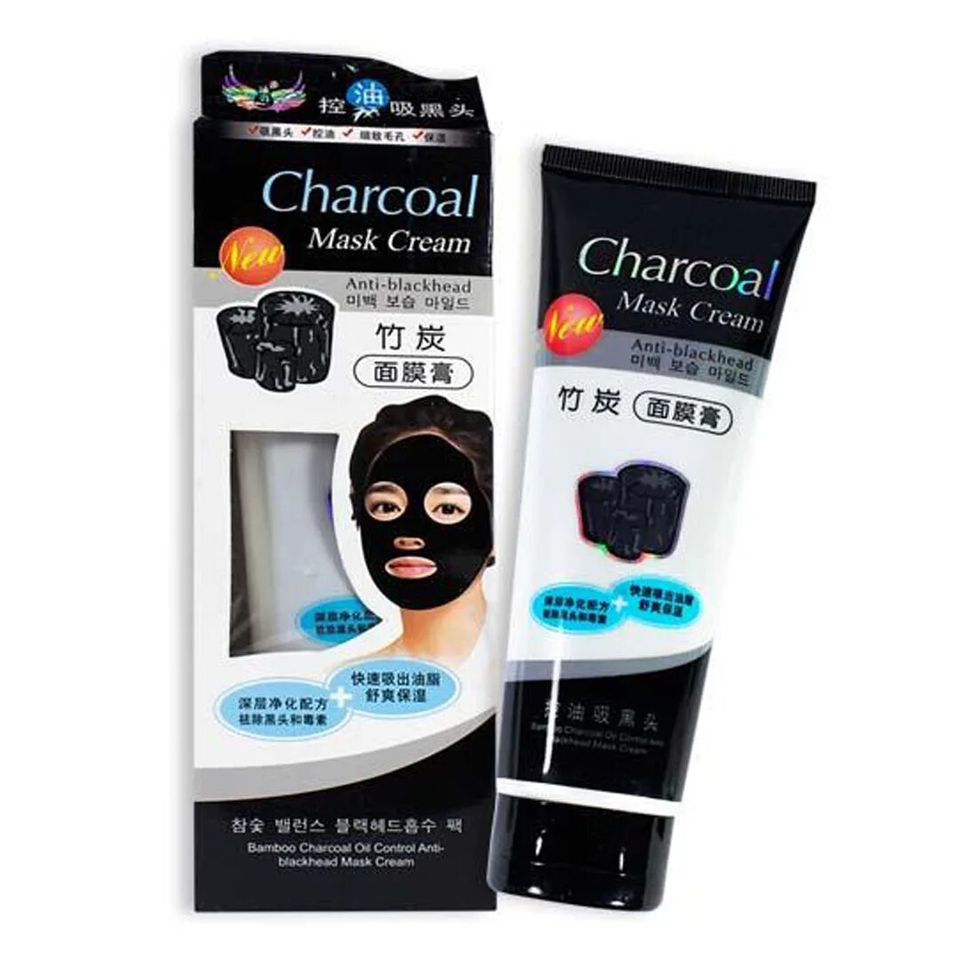 Charcoal Mask Cream маска плёнка 130g. Charcoal Mask Cream Anti-Blackhead. Маска для лица Black Charcoal корейская. Корейская черная маска от черных точек Charcoal.