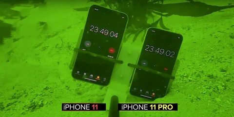 Айфон 11 под водой
