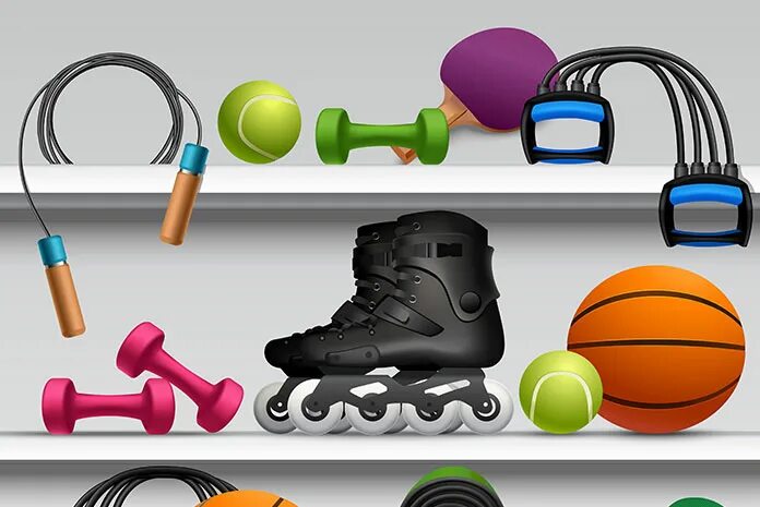 Спортивный инвентарь. Спортинвентарь для детей. Спортивные предметы. Спортивные принадлежности для спорта.