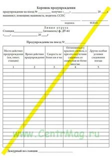 Что записывается в графе 1 бланка предупреждений