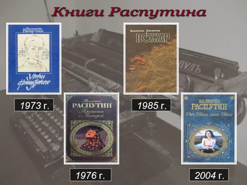 5 произведений распутина. Распутин книги. Книги в г Распутина.