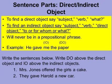 Indirect sentences