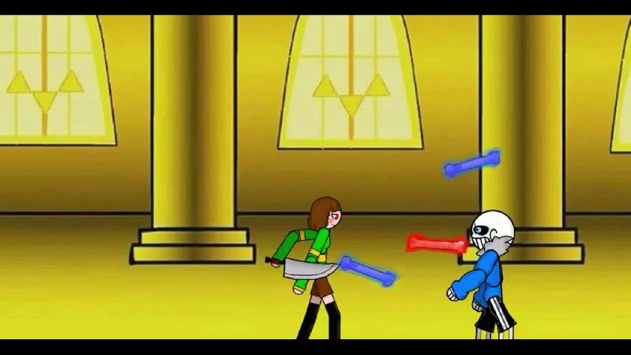 Битва санса и чары. Санс против чары. undertale sans vs chara. кловер против чары. sans vs chara jutsu sorecers.