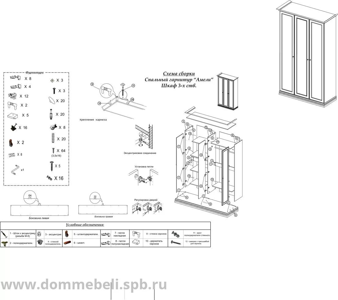 Инструкция по сборке хофф. Схема сборки шкафа Марвин 3. Шкаф Элана 2 х дверный схема сборки.