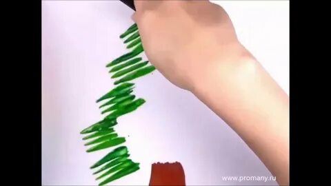 Елка нарисованная вилкой