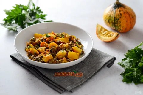 Тыква тушеная с овощами