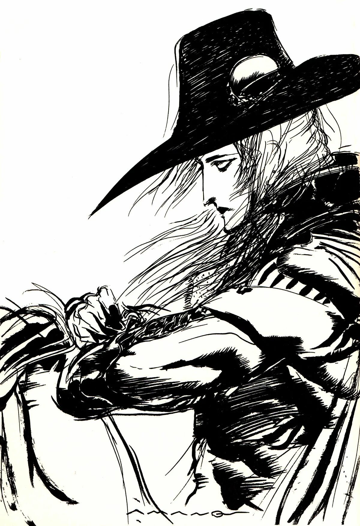 Амано Ёситака Vampire Hunter d. Yoshitaka Amano Vampire Hunter d. Ди охотник на вампиров жажда крови. Ди охотник на вампиров рисовка.