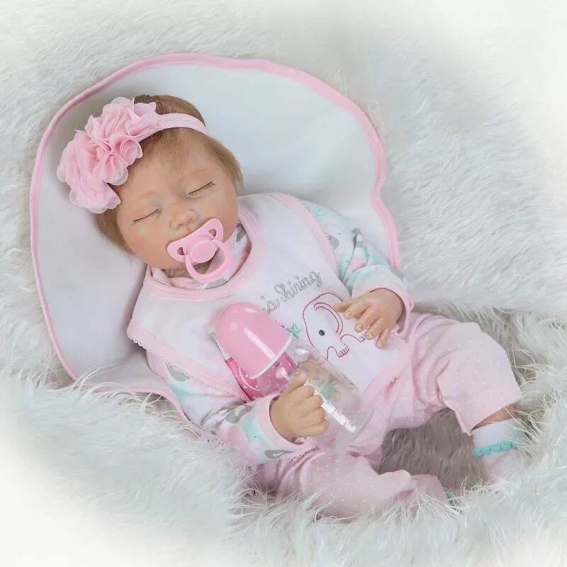 Кукла Lifelike Reborn Baby Dolls. Куклы реборн силиконовые девочки Новорожденные 55 см. Пупсы как настоящие