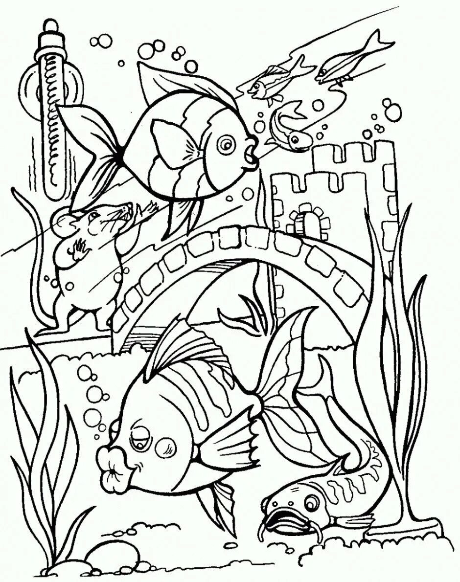 Раскраска рыбы для детей 7 лет. Аквариумные рыбки раскраска. Раскраска рыбка. Раскраска аквариум с рыбками. Аквариумные рыбки раскраска для детей.