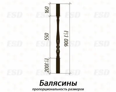 Размеры балясины для лестниц