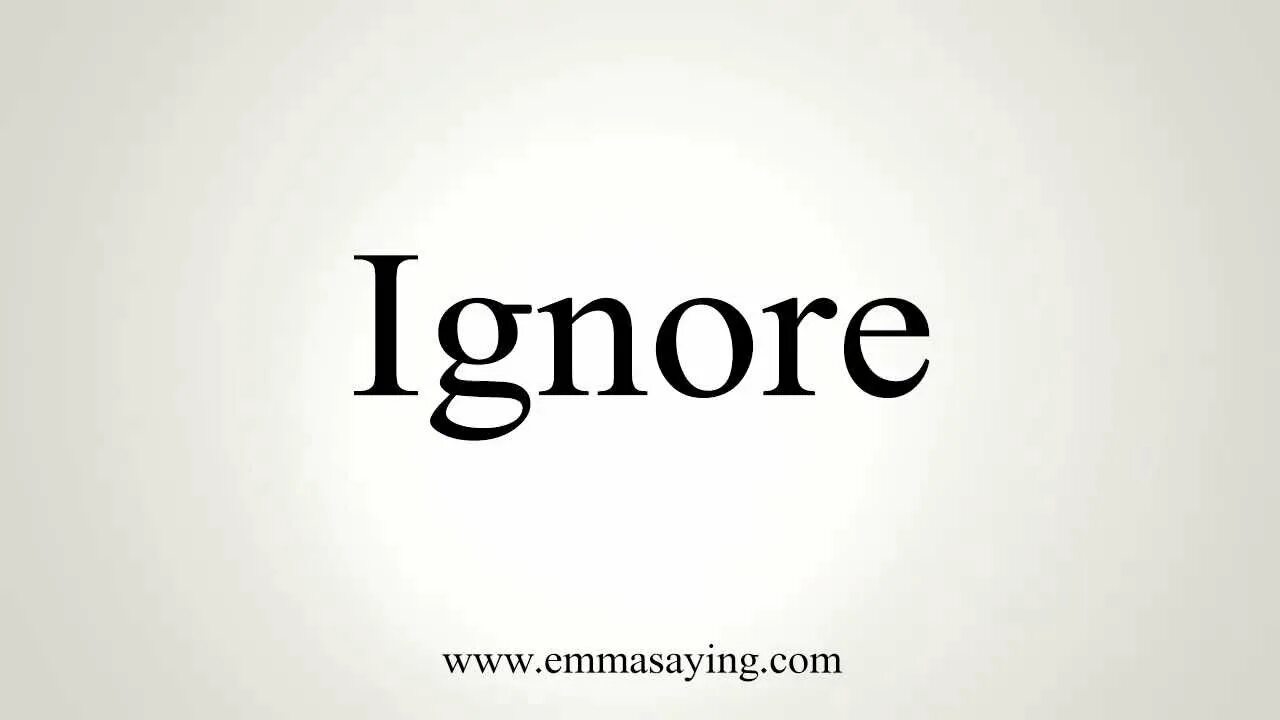 Ignore line