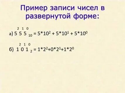 Развернутая форма числа определение. Развернутая форма числа определение