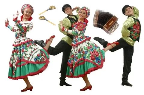 Народные костюмы и инструменты