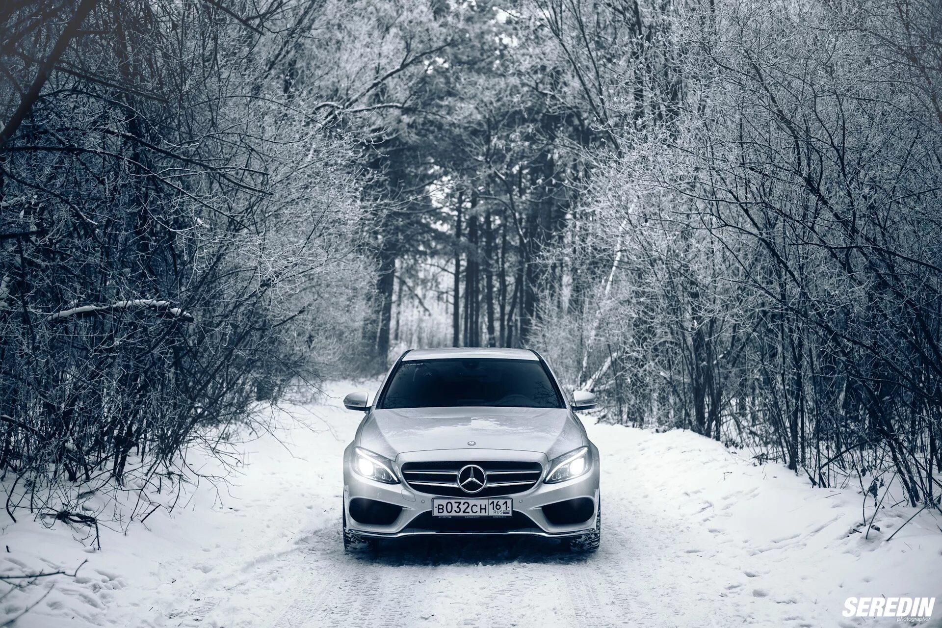 Мерседес зима фото Дождался снега Mercedes-Benz E-class Coupe (C207), 3 л, 2009 года фотография D