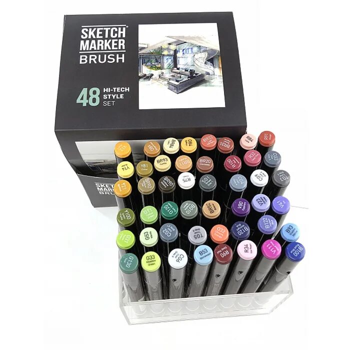 Маркеры SKETCHMARKER Brush. Маркеры Brush Marker набор. Набор маркеров SKETCHMARKER Asia Style 48шт азиатский стиль. SKETCHMARKER архитектура набор маркеров Brush.