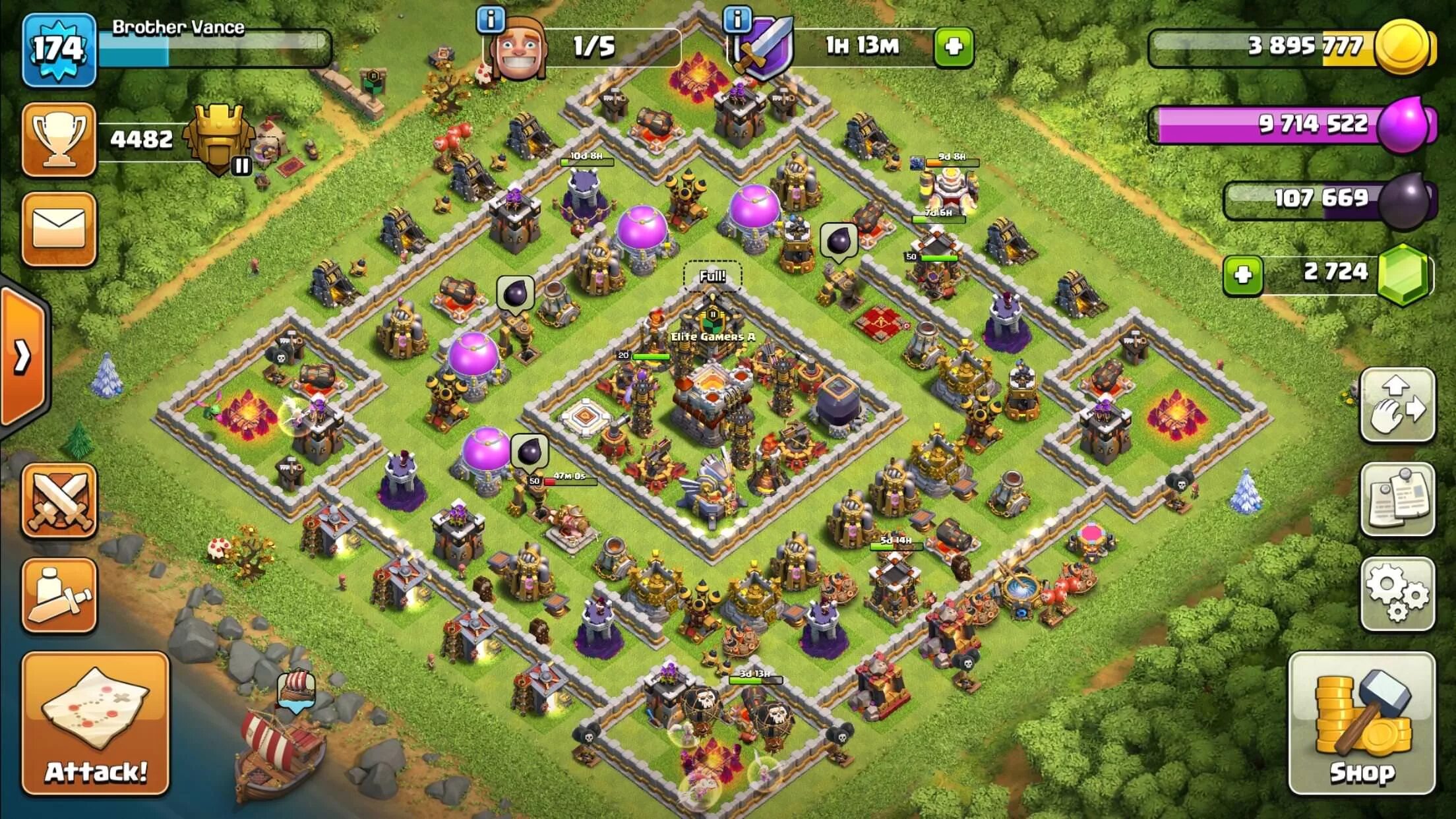 База клэш оф кланс. База в клэш оф кланс 7 ратуша. Clash Base Gladon. Clash of Clans Full Kings Level ? 2024. Clash bases