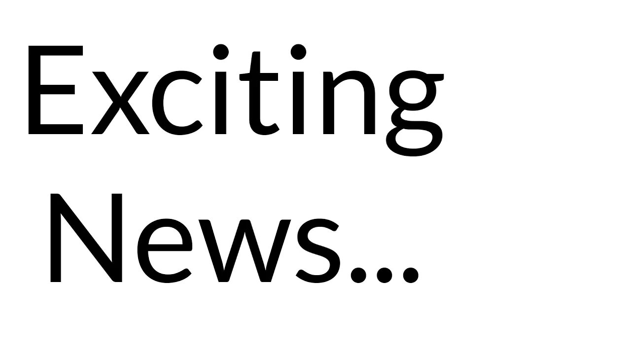 Exciting news. Exciting exciting. Exciting excited. Exciting News PMG.