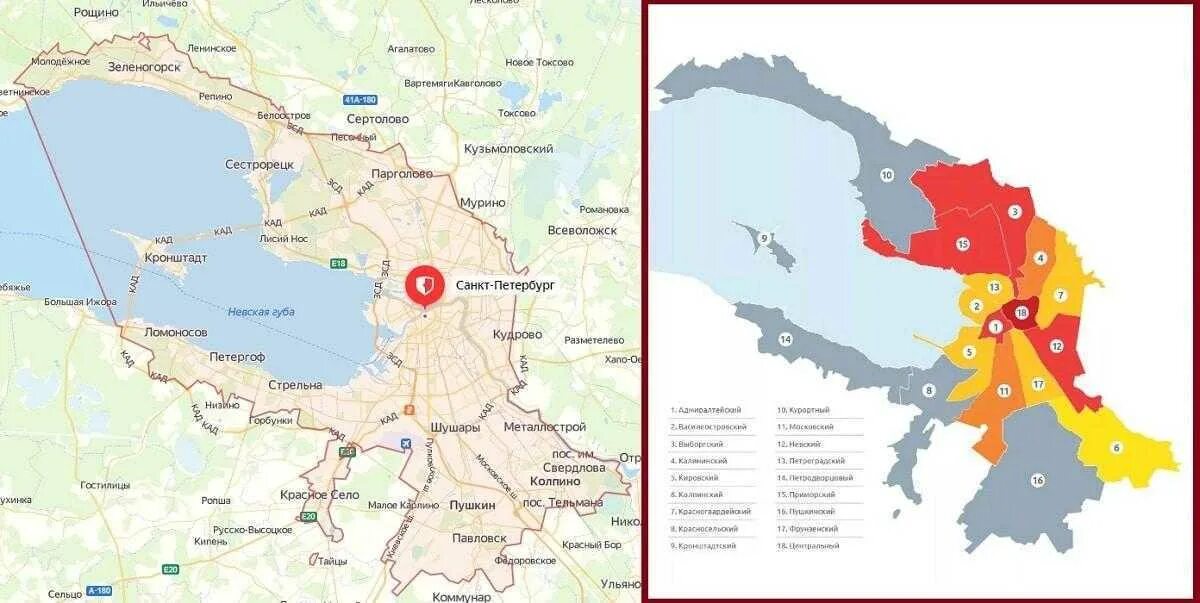 Районы СПБ. Карта Санкт-Петербурга по районам. Схема районов СПБ. Районы Петербурга на карте.