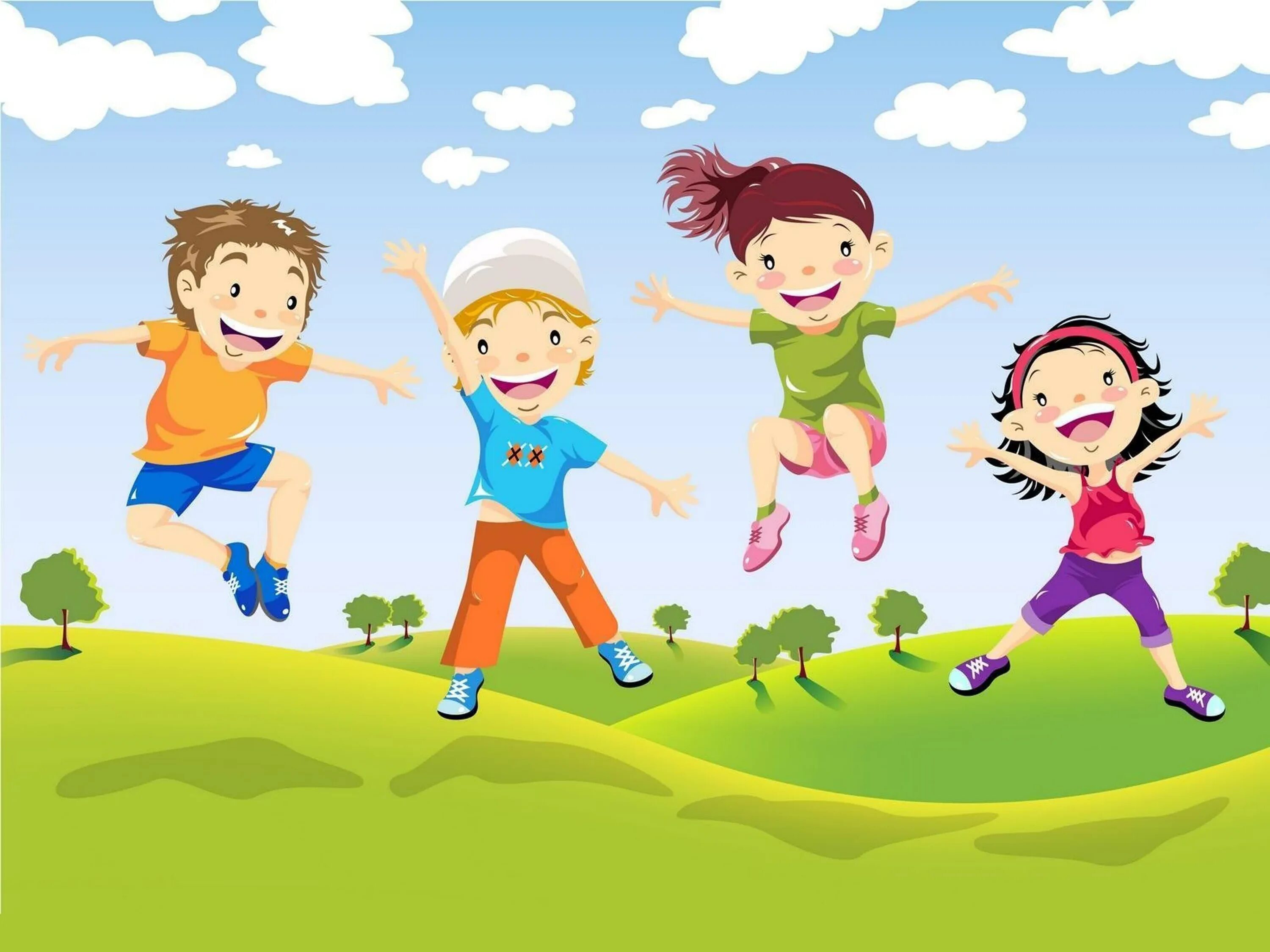 Игра урок здоровья. Спортивные дети. Дети прыгают. Детские спортивные фоны. Летний спорт для детей.