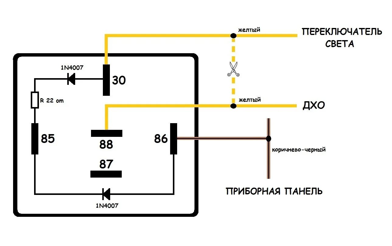 Включение при поднятии