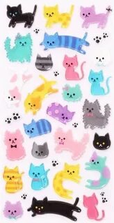 Наклейки коты распечатать