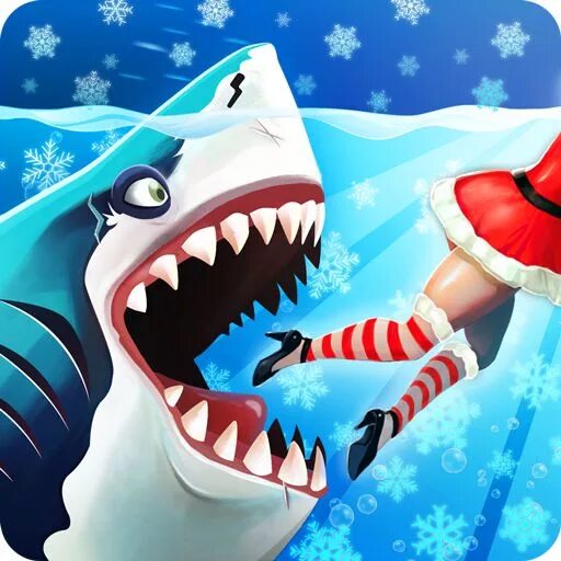 Взломанный hungry shark world. Новогодняя акула. Рождественская акула. С новым годом акула. Взломанная версия Shark World.