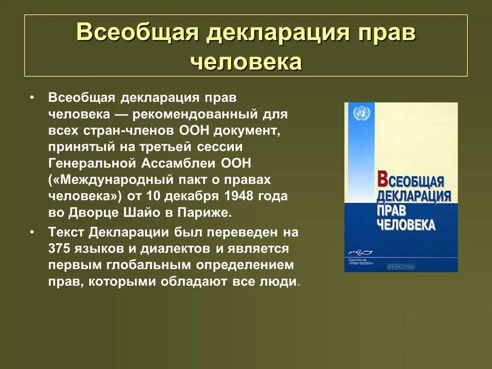 Основы международной защиты прав человека. Всеобщая декларация прав человека. Международная декларация прав человека. Международные документы о защите прав человека. Документы ООН О правах человека.