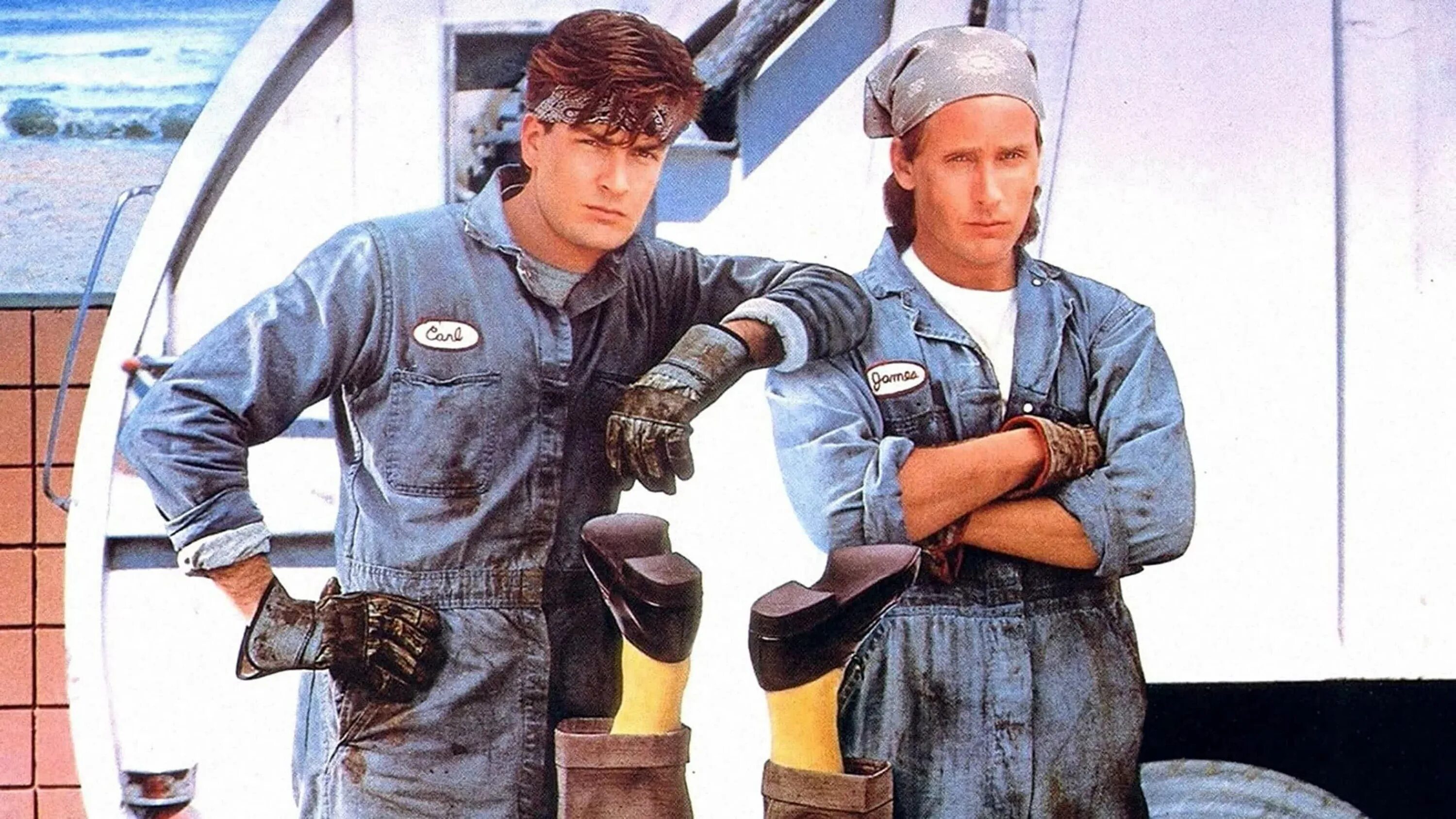 Эмилио Эстевес и Чарли шин мусорщики. Мужчины за работой" men at work (1990). Комедии 90 х 2000 х