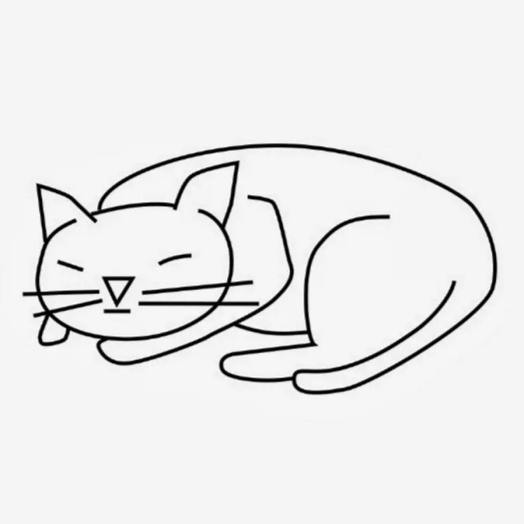 Лежачая кошка карандашом. Кошка лежит рисунок. Лежащий кот карандашом. Кот спит раскраска. Кошка лежит рисунок.