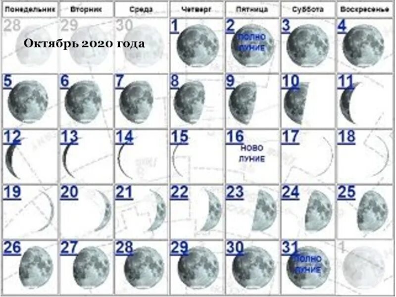 Лунный календарь. Фазы Луны новолуние растущая Луна полнолуние убывающая Луна. Растущая Луна в октябре. Полнолуние в октябре 2021.