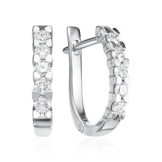 Серьги из белого золота 585 пробы