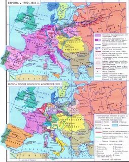 Карта европы 1799