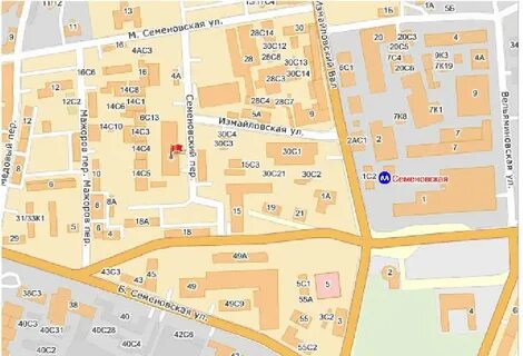 Карта москвы семеновская