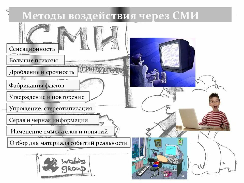 Признаки современного сми. Влияние средств массовой информации. Методы СМИ. Средства массовой информации рисунки. Способы психологического воздействия СМИ на подростков.