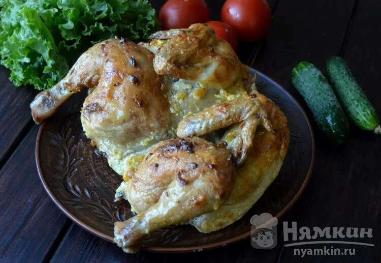 Курица в майонезе с чесноком в духовке рецепт с фото пошагово - 1000.menu