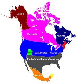 Map of North America (Disunited) .