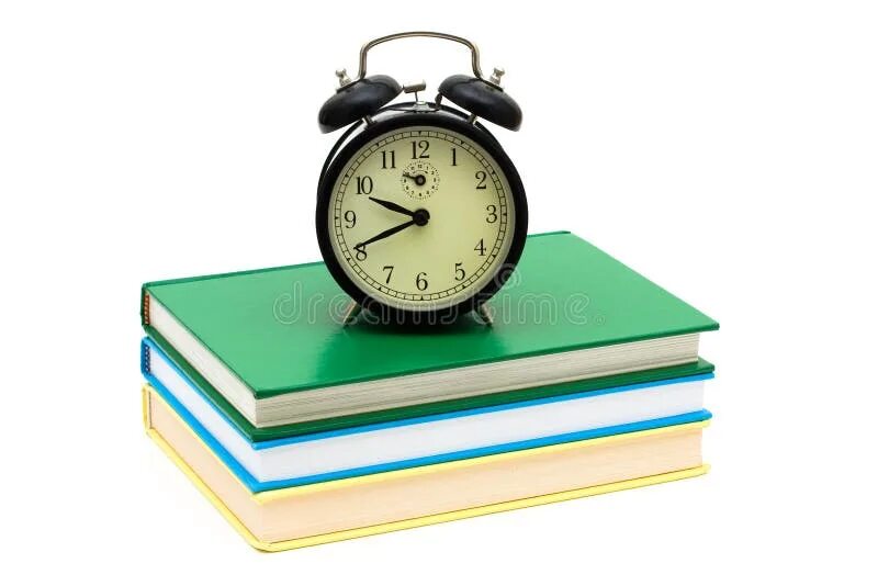 It is time to study. Time to study. книга и часы.