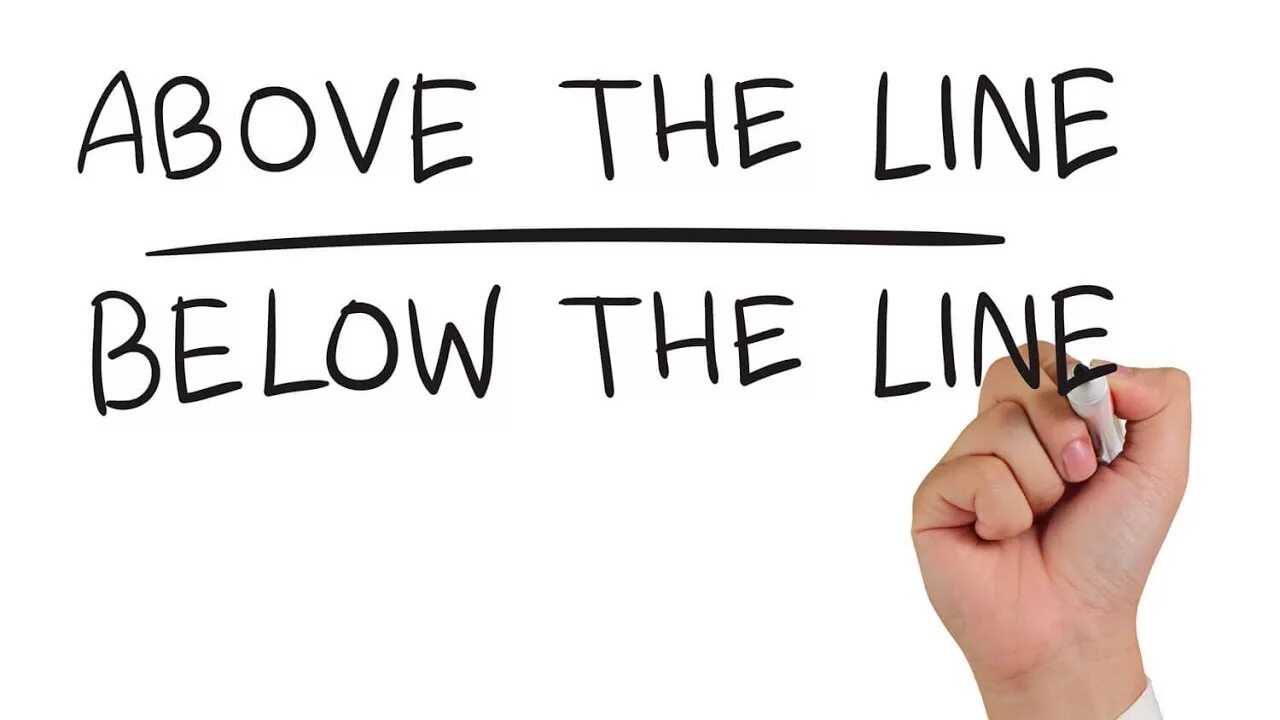 1 above the line