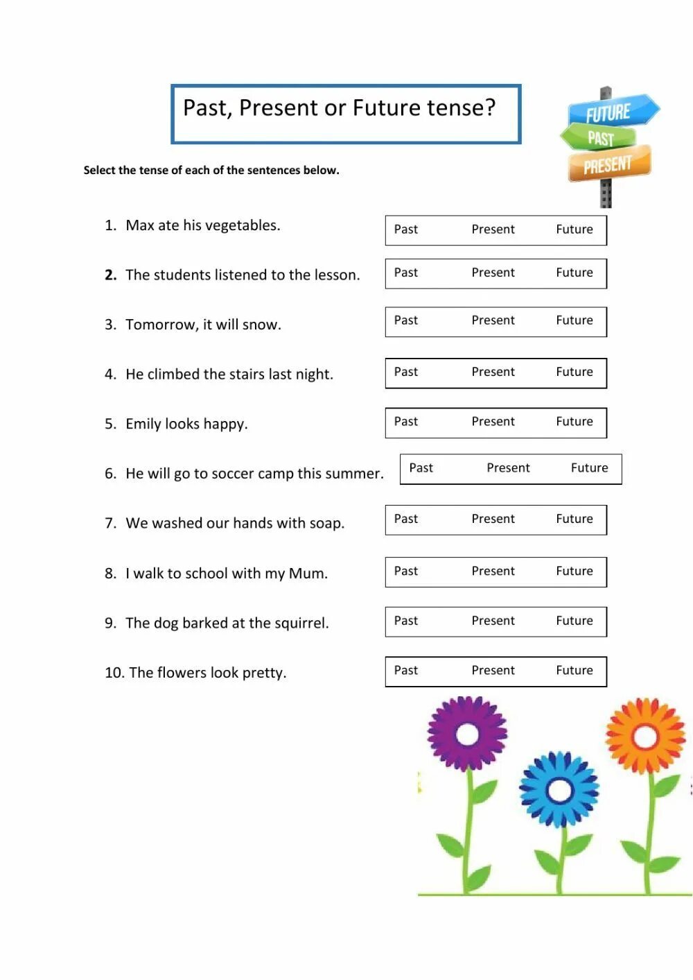 Тесты present future. Past simple Tense Worksheets. Present past Future Worksheets. Tenses Worksheets. Present and past Tenses.