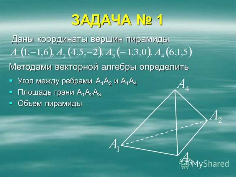 Даны координаты пирамиды. Координаты вершин пирамиды. Даны координаты вершин пирамиды а1 а2 а3 а. Координаты вершин тетраэдра.