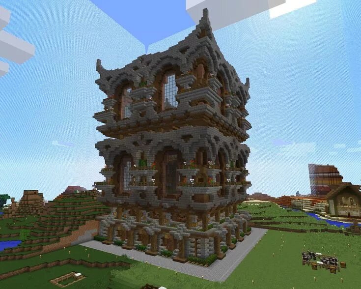 Красивые постройки 1. 16. Красивые постройки 1. Особняк в майнкрафте. Дом на 2 в майнкрафте.