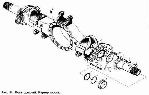 Схему среднего моста маз