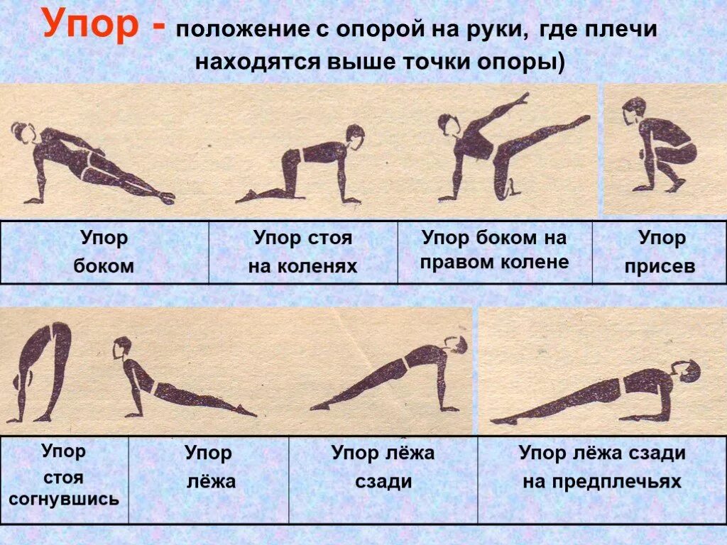 Названия положений
