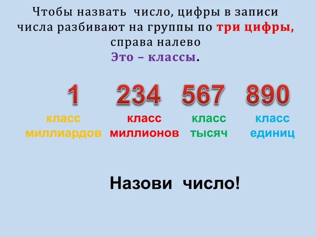 Разбейте записи на группы. Таблица многозначных чисел. Многозначные числа. Чтение и запись многозначных чисел 4 класс. Разбиение числа на классы.