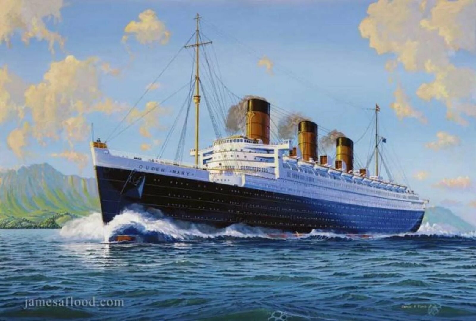 RMS Queen Mary 1936. RMS Queen Mary. Лайнер «RMS Queen Elizabeth». Пароход парусника